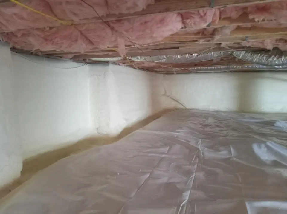 Crawl space encapsulation with closed-cell spray foam for Attic Insulation in Grandview Heights